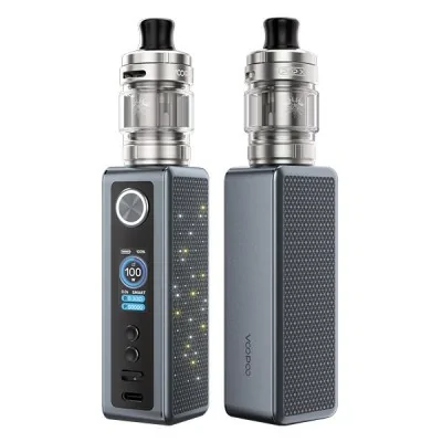 Kit Vinci Spark 100 avec Uforce-X Nano, cigarette électronique grise avec écran et réservoir