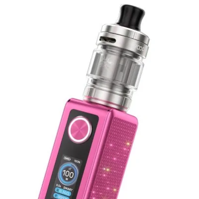 Kit Vinci Spark 100 rose avec Uforce-X Nano, cigarette électronique avec écran digital