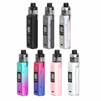 Kit Pod Drag X2 Voopoo en différentes couleurs, noir, gris, blanc, dégradés et rose