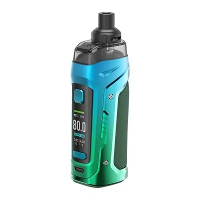 Kit Pod Coolfire PZPulse 2400mAh Innokin, bleu et vert avec écran LED et réservoir intégré