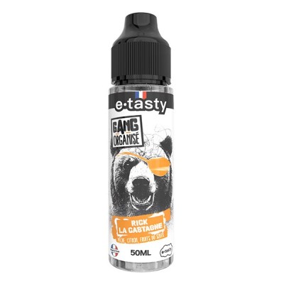 E-liquide Rick La Castagne 50ml par Gang Organisé, saveur fruitée avec image d'ours E-liquide Rick La Castagne 50ml par Gang Organisé, saveur fruitée avec image d'ours