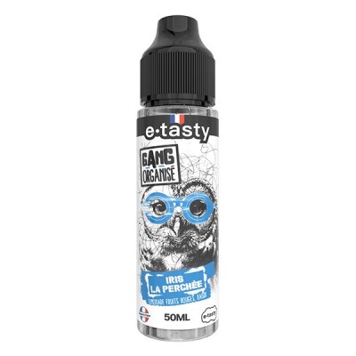 E-liquide Iris La Perchée 50ml Gang Organisé e-tasty avec hibou à lunettes bleues E-liquide Iris La Perchée 50ml Gang Organisé e-tasty avec hibou à lunettes bleues