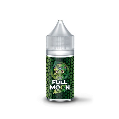 Flacon e-liquide Full Moon Adam 30ml, design vert avec crâne mexicain, fond hexagonal Flacon e-liquide Full Moon Adam 30ml, design vert avec crâne mexicain, fond hexagonal