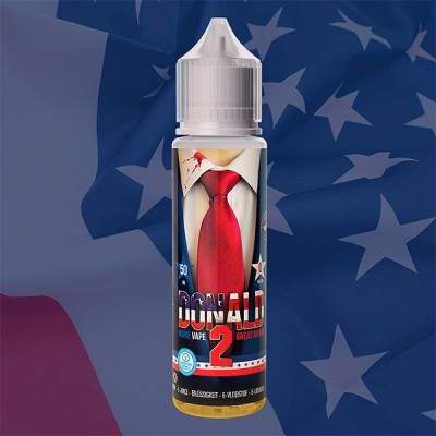 E-liquide Donald 2 avec drapeau américain et cravate rouge, Swoke Vape Party 50ml E-liquide Donald 2 avec drapeau américain et cravate rouge, Swoke Vape Party 50ml