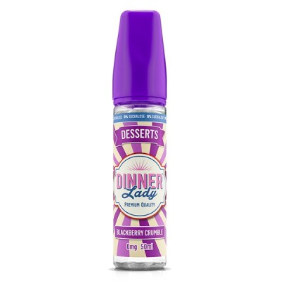 E-liquide Dinner Lady Desserts Blackberry Crumble, bouteille violette, saveur dessert
