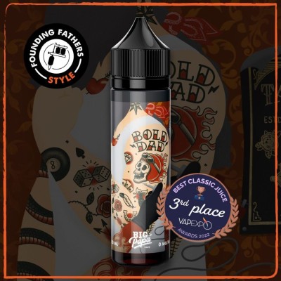 E-liquide Bold Dad 50ml Les Founding Fathers, arôme tabac, récompensé 3e place classic E-liquide Bold Dad 50ml Les Founding Fathers, arôme tabac, récompensé 3e place classic