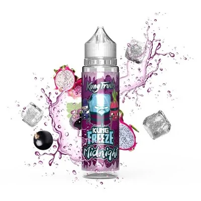 E-liquide Kung Freeze Midnight avec fruits exotiques, éclaboussures et glaçons, 50ml