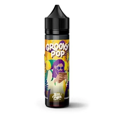 E-liquide Groovy Pop 50ml - Les Founding Fathers by Big Papa, flacon coloré et psychédélique