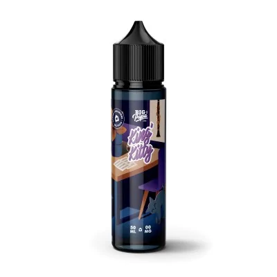 E-liquide King's Kitty 50ml La Chaumière - Big Papa, flacon noir avec étiquette violette