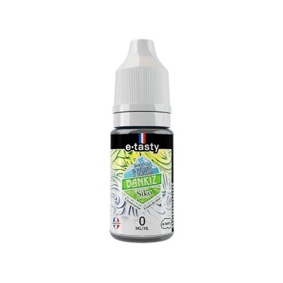 E-liquide Siko Extra Frais e.Tasty 10ml, saveur menthe kiwi, flacon blanc et noir E-liquide Siko Extra Frais e.Tasty 10ml, saveur menthe kiwi, flacon blanc et noir