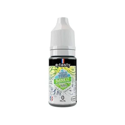 E-liquide Siko Extra Frais e.Tasty 10ml, saveur menthe kiwi, flacon blanc et noir