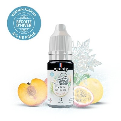 E-liquide Teint de Pêche La Cueillette de Louise 10ml avec fruits et flocon de neige E-liquide Teint de Pêche La Cueillette de Louise 10ml avec fruits et flocon de neige