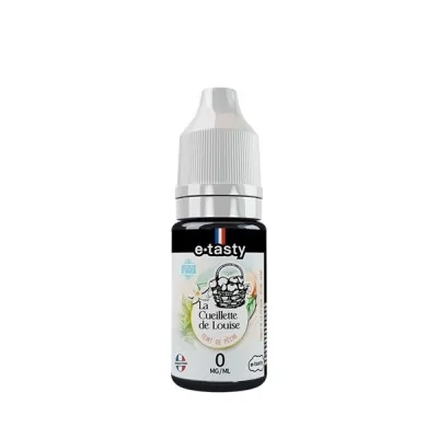 E-liquide Teint de Pêche La Cueillette de Louise 10ml e.Tasty, flacon noir avec étiquette