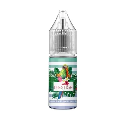 Flacon e-liquide Prestige Fruits 10ml - Saveur grenadine framboise fraise - Design tropical